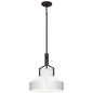 Preview: Elstead Brecken Pendelleuchte E27 2-fach Gealterte Bronze und Opalglas-Schirm mit Einfassung Opalglas