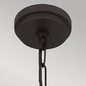 Preview: Elstead Brecken Pendelleuchte E27 2-fach Gealterte Bronze und Opalglas-Schirm mit Einfassung Opalglas