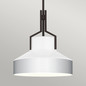 Preview: Elstead Brecken Pendelleuchte E27 2-fach Gealterte Bronze und Schirm in Alabasteroptik Opalglas