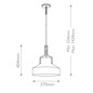 Preview: Elstead Brecken Pendelleuchte E27 2-fach Gealterte Bronze und Schirm in Alabasteroptik Opalglas