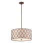 Preview: Elstead Brown Lattice Hängeleuchte E27 4-fach Kupfer Canyon