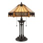 Preview: Elstead Indus Tischleuchte E27 2-fach Vintage-Bronze