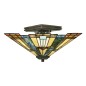 Preview: Elstead Inglenook Deckenleuchte E27 2-fach Valiant Bronze