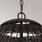 Preview: Elstead Lindendale Pendelleuchte E27 Western Bronze Western Bronze IP44
