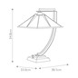 Preview: Elstead Pomeroy Tischlampe E27 Western Bronze mit Kunstglas Schirm Tiffanyglas