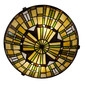 Preview: Elstead Reed Deckenleuchte E27 2-fach Valiant Bronze und Kunstglas-Schirm Kunstglas