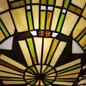 Preview: Elstead Reed Deckenleuchte E27 2-fach Valiant Bronze und Kunstglas-Schirm Kunstglas