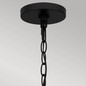 Preview: Elstead Teton Pendelleuchte E27 5-fach Mattes Schwarz Stahl, naturfarben