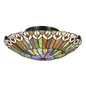 Preview: Elstead Watkins Deckenleuchte E27 2-fach Valiant Bronze und Kunstglas-Schirm Kunstglas
