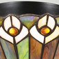 Preview: Elstead Watkins Deckenleuchte E27 2-fach Valiant Bronze und Kunstglas-Schirm Kunstglas