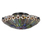 Preview: Elstead Watkins Deckenleuchte E27 2-fach Valiant Bronze und Kunstglas-Schirm Kunstglas