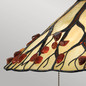 Preview: Elstead Whispering Tischlampe E27 2-fach Valiant Bronze und Kunstglas-Schirm Tiffanyglas cremeweiß