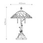 Preview: Elstead Whispering Tischlampe E27 2-fach Valiant Bronze und Kunstglas-Schirm Tiffanyglas cremeweiß