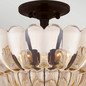 Preview: Elstead Whitecap Deckenleuchte E14 4-fach Glas getönt, Kakaofarben Glas amber