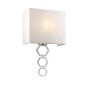 Preview: Elstead Ria Wandleuchte E27 Medium Poliertes Chrom Elfenbeinfarbe