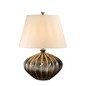 Preview: Elstead Rib Pumpkin Tischleuchte E27 Braun und Schwarz Creme, Made in UK