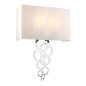 Preview: Elstead Rosa Wandleuchte E27 2-fach Poliertes Chrom Elfenbeinfarbe