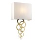Preview: Elstead Rosa Wandleuchte E27 Medium Gealtertes Messing Elfenbeinfarbe