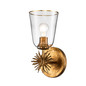 Preview: Elstead Staring Wandleuchte E27 Gebeiztes Gold Klar