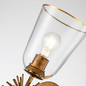 Preview: Elstead Staring Wandleuchte E27 Gebeiztes Gold Klar