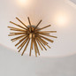 Preview: Elstead Staring Pendelleuchte E14 3-fach Gebeiztes Gold Opal