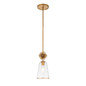 Preview: Elstead Staring Pendelleuchte E27 Gebeiztes Gold Klar