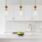 Preview: Elstead Staring Pendelleuchte E27 Gebeiztes Gold Klar