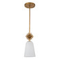 Preview: Elstead Staring Pendelleuchte E27 Gebeiztes Gold Opal