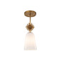 Preview: Elstead Staring Pendelleuchte E27 Gebeiztes Gold Opal