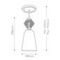 Preview: Elstead Staring Pendelleuchte E27 Gebeiztes Gold Opal