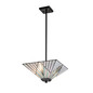 Preview: Elstead Alderley Pendelleuchte E27 2-fach Vintage-Bronze Tiffanyglas