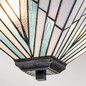 Preview: Elstead Alderley Pendelleuchte E27 2-fach Vintage-Bronze Tiffanyglas