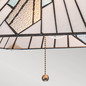 Preview: Elstead Alderley Pendelleuchte E27 Vintage-Bronze Tiffanyglas