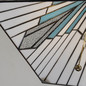 Preview: Elstead Alderley Pendelleuchte E27 Vintage-Bronze Tiffanyglas