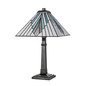 Preview: Elstead Alderley Tischlampe E27 Vintage-Bronze Tiffanyglas