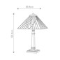 Preview: Elstead Alderley Tischlampe E27 Vintage-Bronze Tiffanyglas