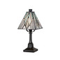 Preview: Elstead Alderley Tischlampe E14 Vintage-Bronze Tiffanyglas klein
