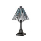Preview: Elstead Alderley Tischlampe E14 Vintage-Bronze Tiffanyglas klein