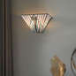 Preview: Elstead Alderley Wandleuchte E14 2-fach Vintage-Bronze Tiffanyglas