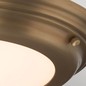 Preview: Elstead Welland LED Deckenleuchte 4cm Gealtertes Messing IP54