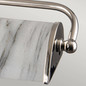 Preview: Elstead Winchfield Bilderleuchte E14 2-fach Poliertes Nickel & Weißer Marmoreffekt Nickel poliert und weiße Marmor Optik
