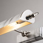 Preview: Elstead Winchfield Bilderleuchte E14 2-fach Poliertes Nickel & Weißer Marmoreffekt Nickel poliert und weiße Marmor Optik