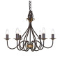 Preview: Elstead Windermere Kronleuchter E14 6-fach Rost, Goldfarbe, Made in UK