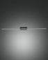 Preview: Fabas Luce LED Bad-Wand/Spiegelleuchte Nala 60x105mm 20W Warmweiß IP44 Schwarz