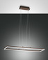 Preview: Fabas Luce Bard LED Pendelleuchte 52W dimmbar warmweiß Rostbraun 3394-45-361