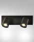 Preview: Fabas Luce Spot Modo GU10 90x110mm Schwarz Aluminiumdruckguss