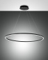 Preview: Fabas Luce LED Pendelleuchte Giotto Ø1000mm 60W Warmweiß Schwarz dimmbar