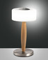 Preview: Fabas Luce Elea LED Tischleuchte 8W dimmbar warmweiß Nickel satiniert 3761-30-178