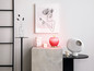 Preview: Fabas Luce Wendy LED Tischleuchte 8W dimmbar warmweiß Rot / Messing satiniert 3762-30-104