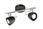 Preview: FHL Gemma LED Deckenleuchte 2-fach GU10 4W warmweiss schwarz, nickel-chrom